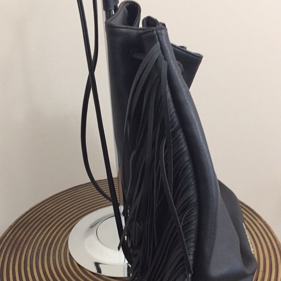 Victoria’s Secret Black Backpack/Purse w/ Fringe - Picture 4 of 8